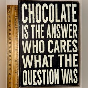 Humorous Black and White Chocolate Wall Art